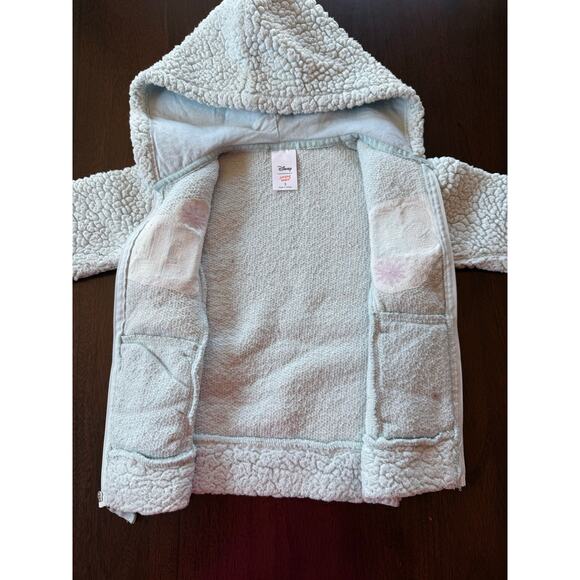 Disney Jumping Beans Elsa Sherpa Hooded Full Zip Jacket Size 5 - Picture 5 of 5